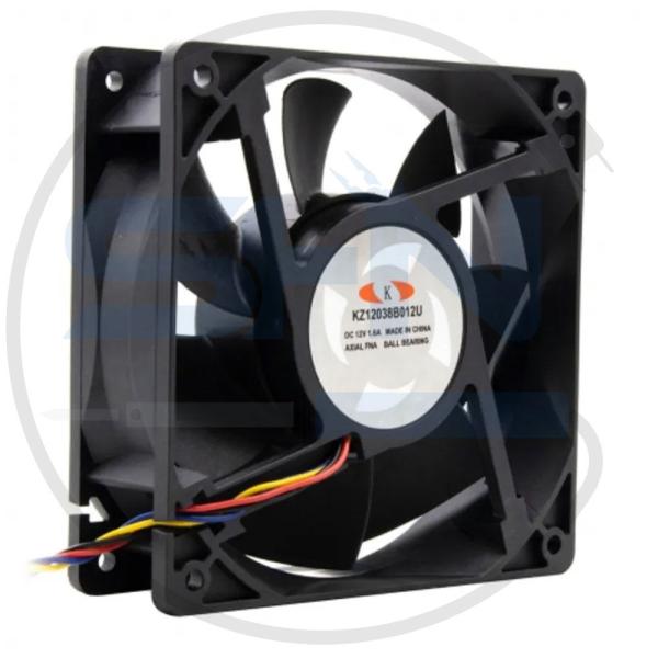 فن 12x12x3.8 24v بلبرینگی