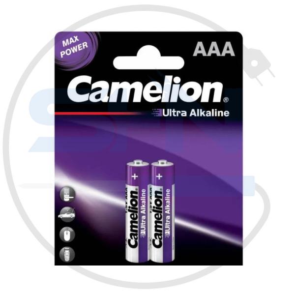 باتری دوتایی نیم قلمی اولترا آلکالاین کملیون مدل Camelion Ultra Alkaline AAA LR6 1.5V