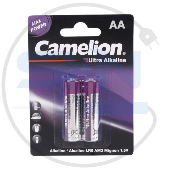 باتری دوتایی قلمی اولترا آلکالاین کملیون مدل Camelion Ultra Alkaline AA LR6 1.5V
