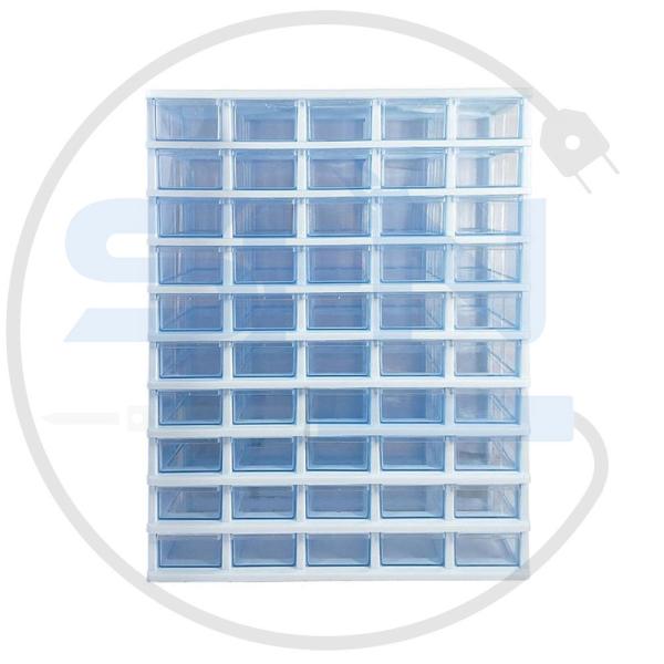 جعبه 50 کشویی سفید قناد پلاست مدل A10