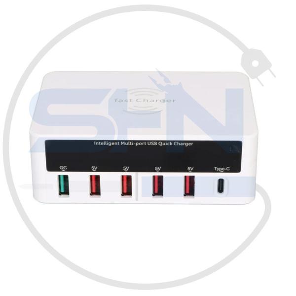 مولتی شارژر وایرلس 6 پورت مدل WLX-819F