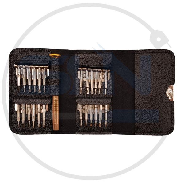 ست پیچ گوشتی کیف چرمی 25PCS