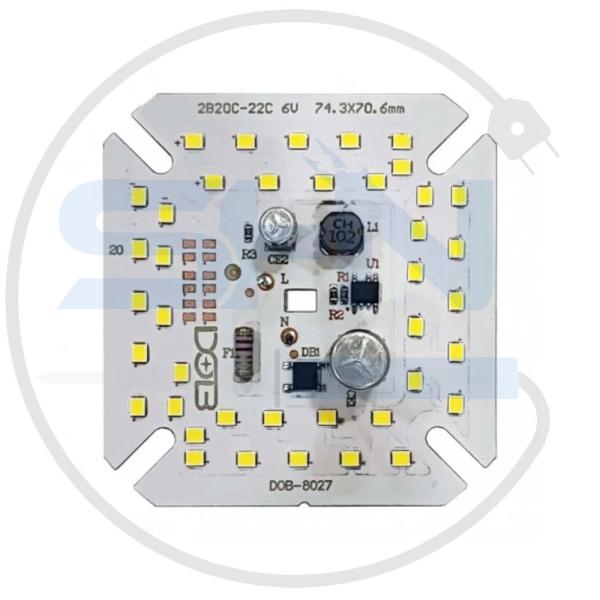 سفید مربعی خازن دار LED DOB 40W