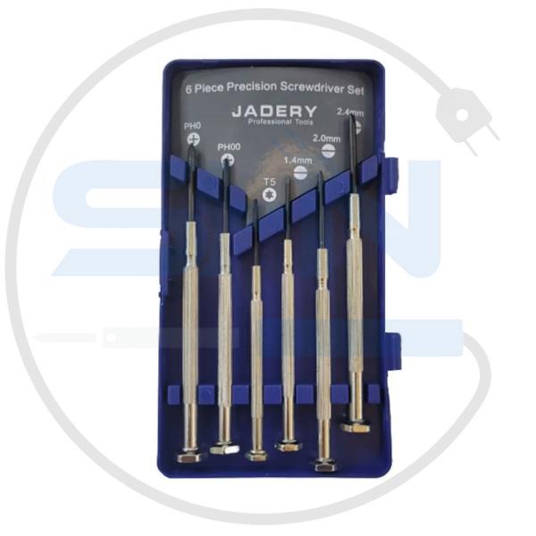 پیچ گوشتی ساعتی جادری مدل Professional مجموعه 6 عددی