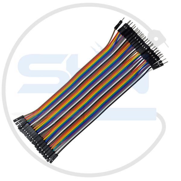 سیم جامپر برد بوردی نری به مادگی 20cm بسته 40 تایی