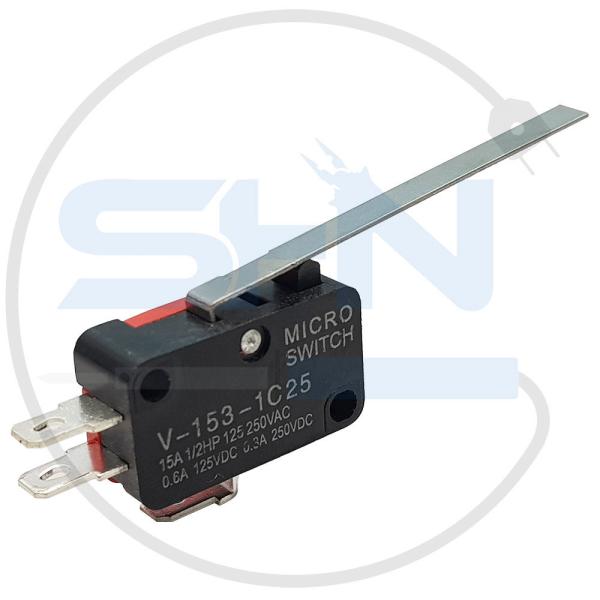 میکروسوئیچ اهرمدار بلند V-153-1C25 -53mm