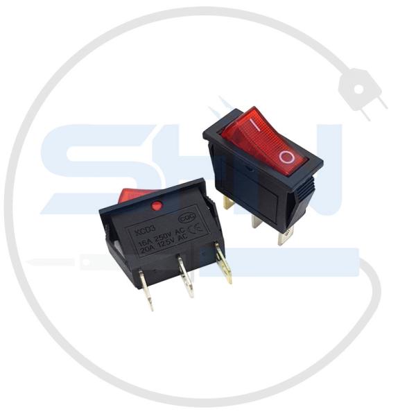 کلید راکر باریک چراغدار KCD3-101N