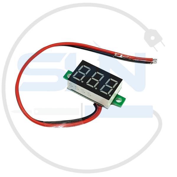 ولت متر سایز 0.36 اینچ قرمز دو سیم