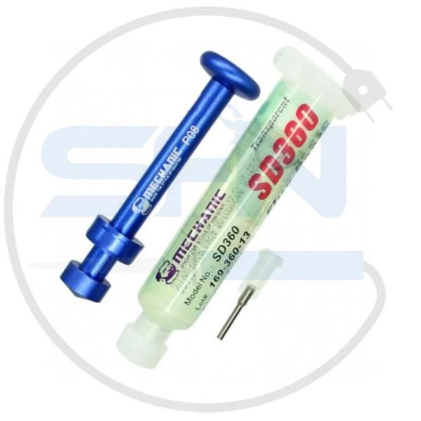 خمیر فلاکس حرفه ای 10cc سرنگی Mechanic مدل SD360