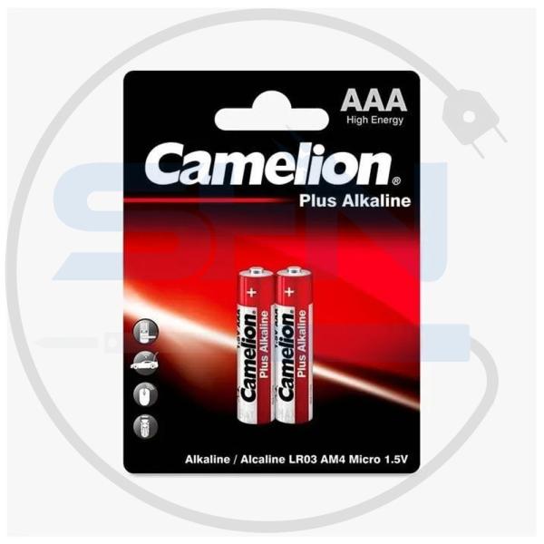 باتری نیم قلمی کملیون پلاس آلکالاین بسته 2 عددی مدل Camelion Plus Alkaline AAA